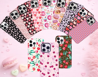 Coquette Cherry iPhone Case, Glossy Dual Layer Magsafe Protection