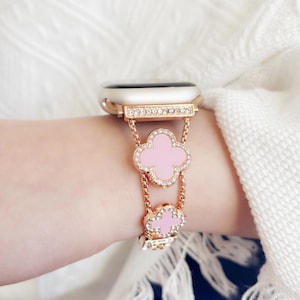 Gold/ Silver Floral Apple Watch Band 38mm 40mm 41mm 42mm 44mm 45mm 49mm, Wristband for iWatch Series 10 9 8 7, Stylish Apple Watch Bracelet