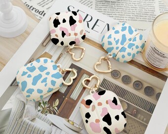 Cow Print Airpods Case, Girly Aesthetic, Protective Cover With