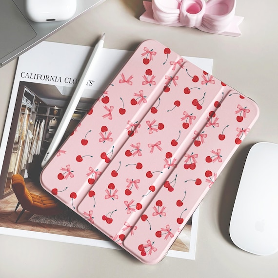 さくらんぼ 花柄  タブレットケース  iPad入れ 小学校  女子 ベビー・キッズ さくらんぼ 花柄 タブレットケース iPad入れ 小学校 女子
