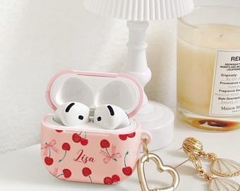 Cherry AirPods Case: Personalized Name, AirPods Pro + More