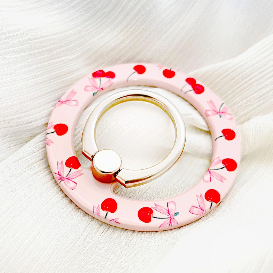 Cute Cherry Magsafe Phone Ring Holder, Magnetic Grip, Kickstand - Etsy