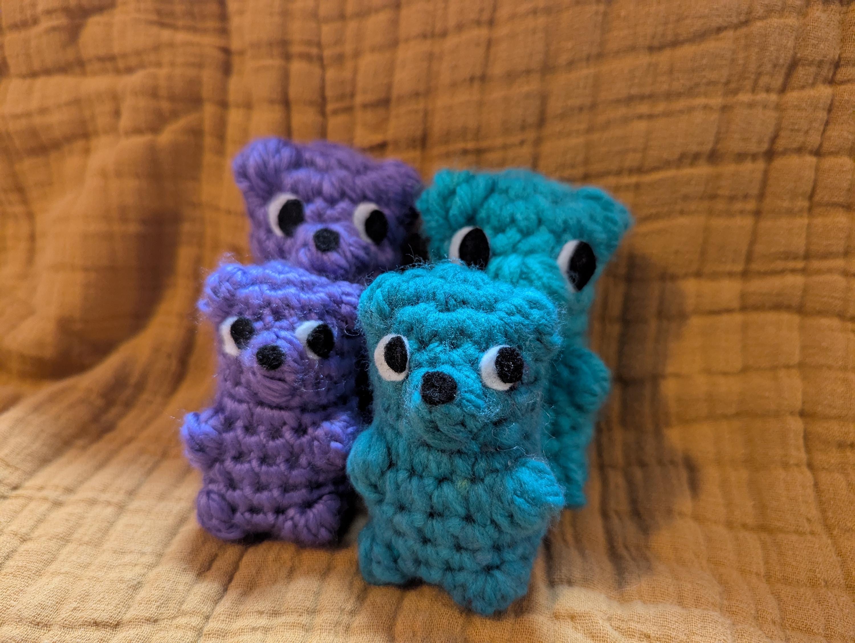Gummy Bear Plush Blue Raspberry Candy Crochet Amigurumi - Etsy