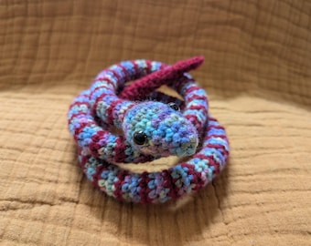 Snake Plushie Amigurumi Crochet Colorful