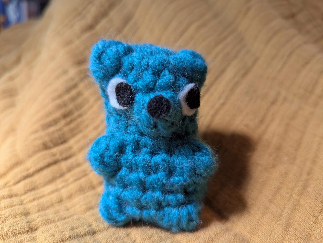 Gummy Bear Plush Blue Raspberry Candy Crochet Amigurumi - Etsy