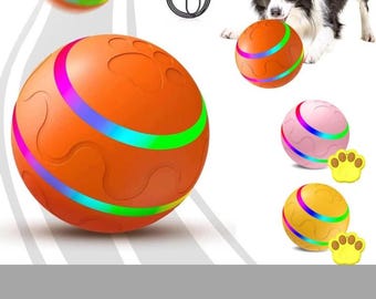 Automatic Dog Ball Toy – Motion Activated LED Rolling Ball for Active Dogs & Indoor Play