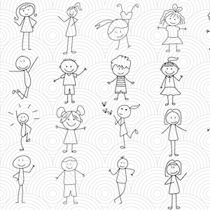 Strichmännchen-Svg-Bundle, Strichmännchen-Svg, Strichmännchen-Svg, Strichzeichnungen für Cricut, Silhouette