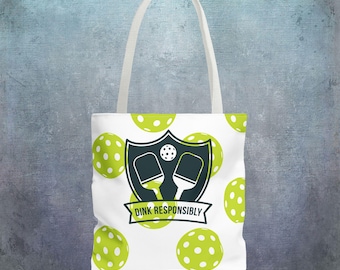 Pickleball-draagtas - 'Dink Responsibly', tas voor Pickleball, geweldig Pickleball-cadeau