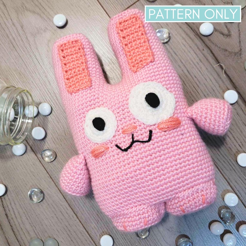 Conejito de peluche de los Sims: Tutorial de amigurumi de crochet imagen 1