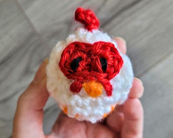 Patrón de crochet Harvest Moon: Accesorio de pollo amigurumi (complemento Popuri) (patrón PDF)