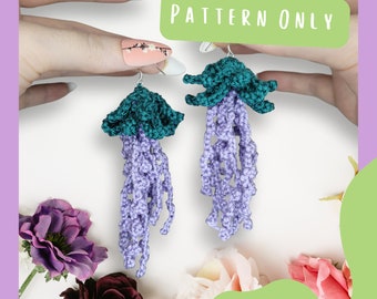 Pendientes de glicina bohemios chic: patrón de crochet DIY