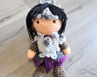 Patrón de crochet Shadowheart: Muñeca amigurumi de Baldur's Gate (PDF digital)