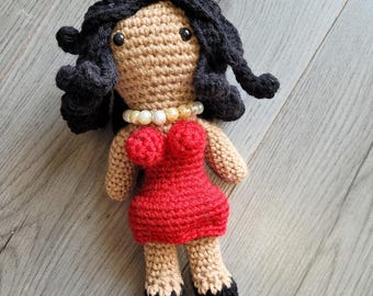 Patrón de crochet para el personaje Bella Gótica de Los Sims