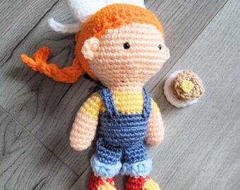 Patrón de crochet Harvest Moon: Ann + Pancake Amigurumi (Muñeca DIY)