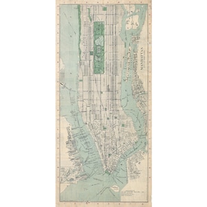 Stratenplan van New York Manhattan uit 1901