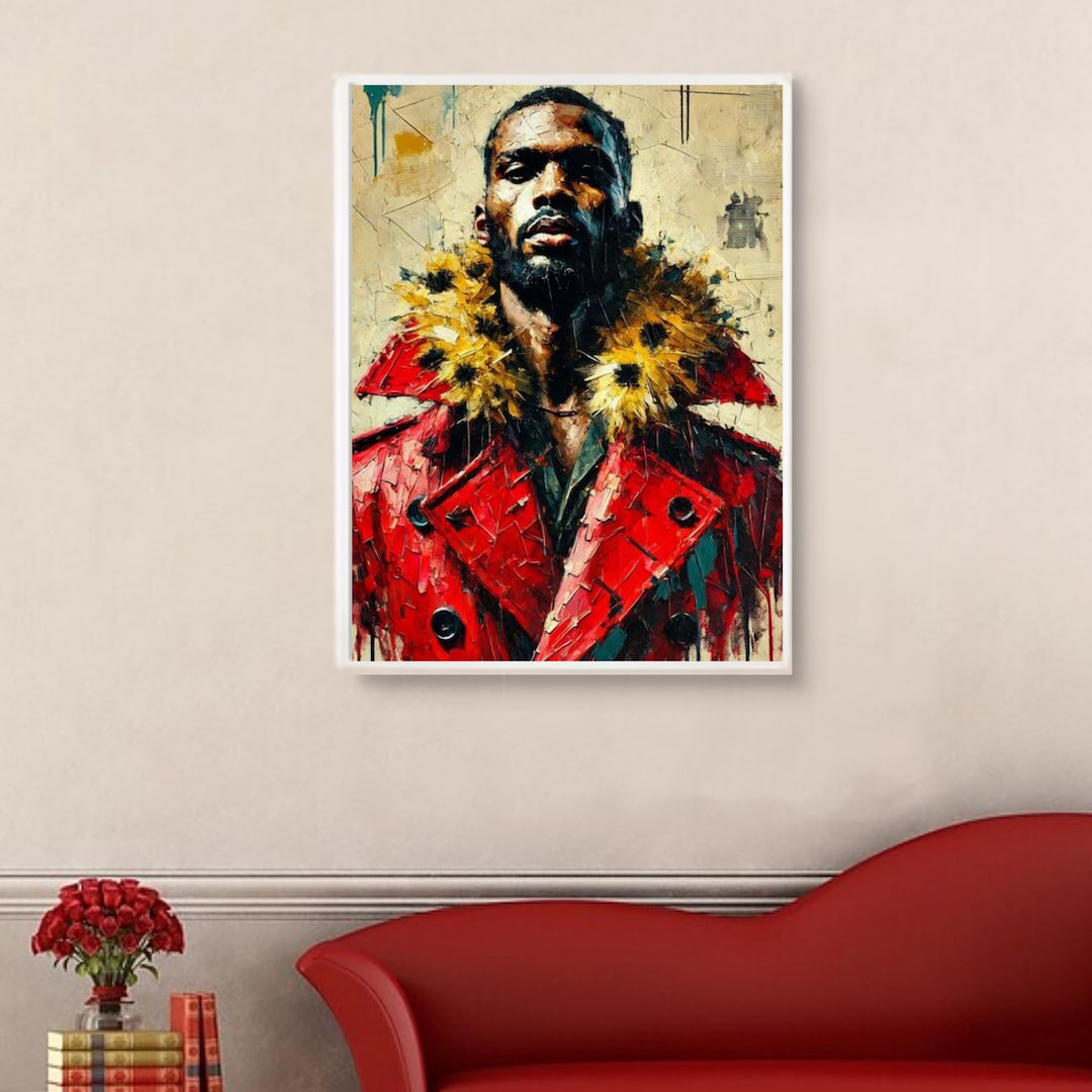 Black Men Art, Modern Black Man Wall Art, , Black African Fashion Art ...