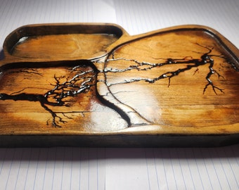 handmade wooden multipurpose tray