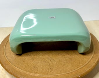 Vintage Haeger Pottery Riser | Mint Green Ceramic Pedestal Stand (Model 3295)