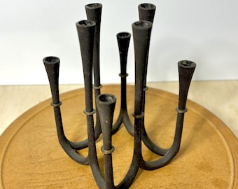 Vintage Dansk Cast Iron Brass Candelabra – Jens Quistgaard Danish Modern Candle Tree