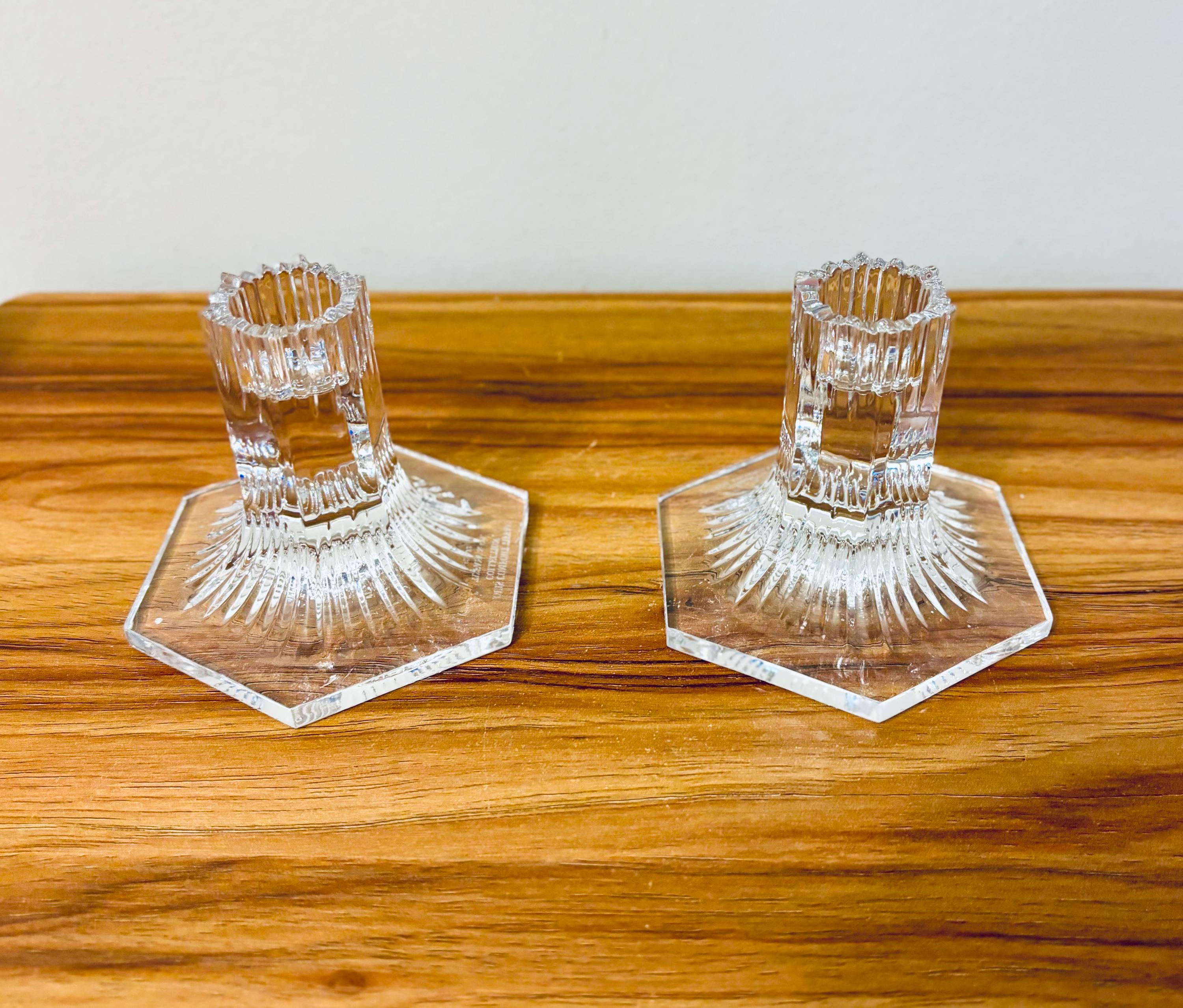 Vintage Tiffany & Co. Louis Comfort Crystal Candlestick