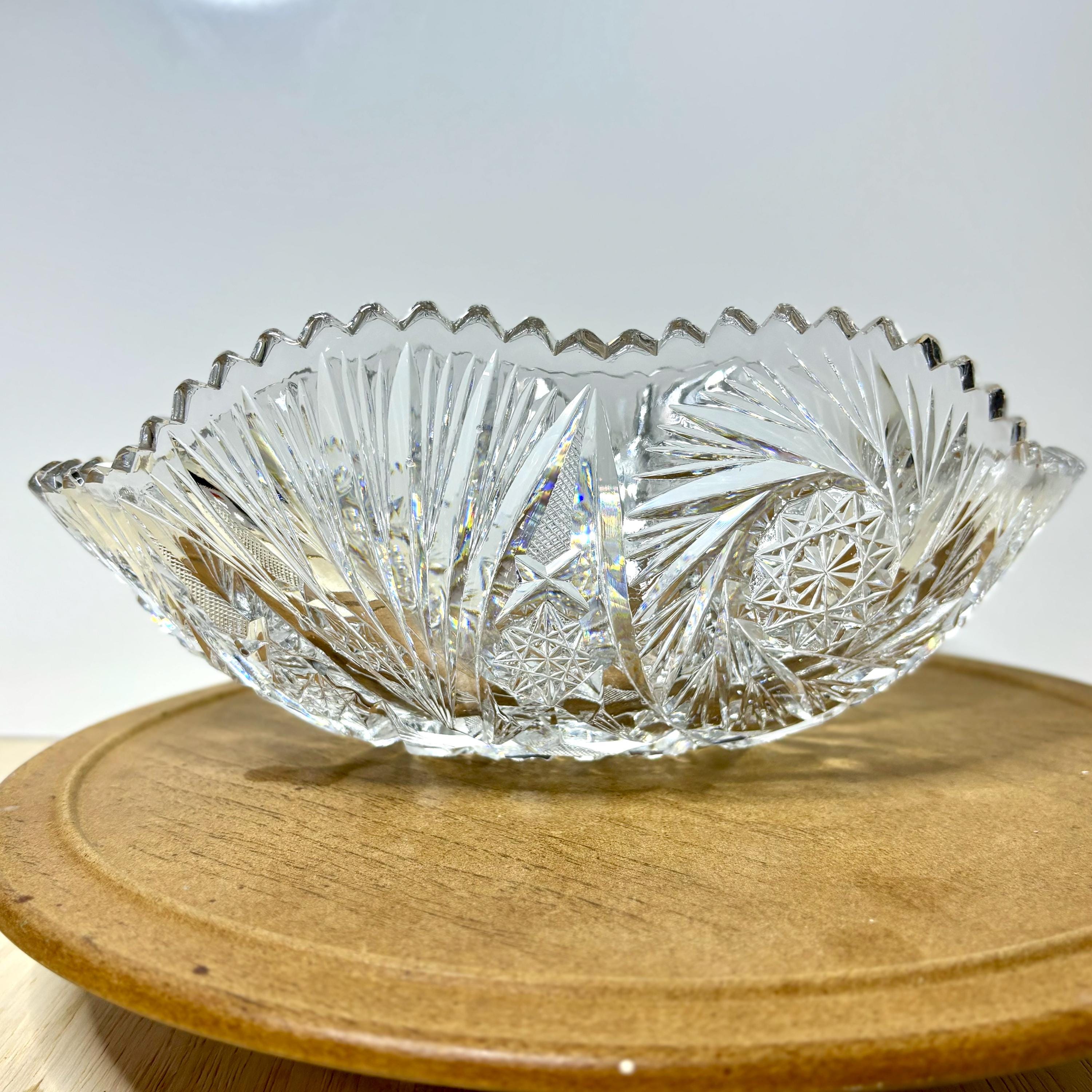 Pinwheel Crystal Oval Bowls - Etsy