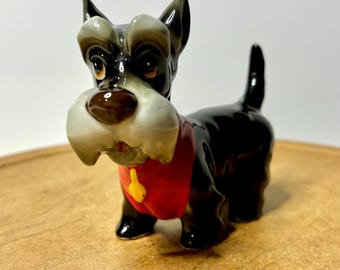 Vintage Jock Scottie Dog Figurine | Lady and the Tramp Hand-Painted Porcelain Collectible