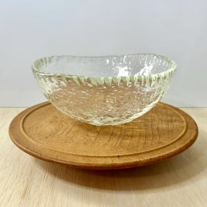 Vintage Uranium Glass Bowl: Handblown Mid Century Studio Art Glass, UV Reactive