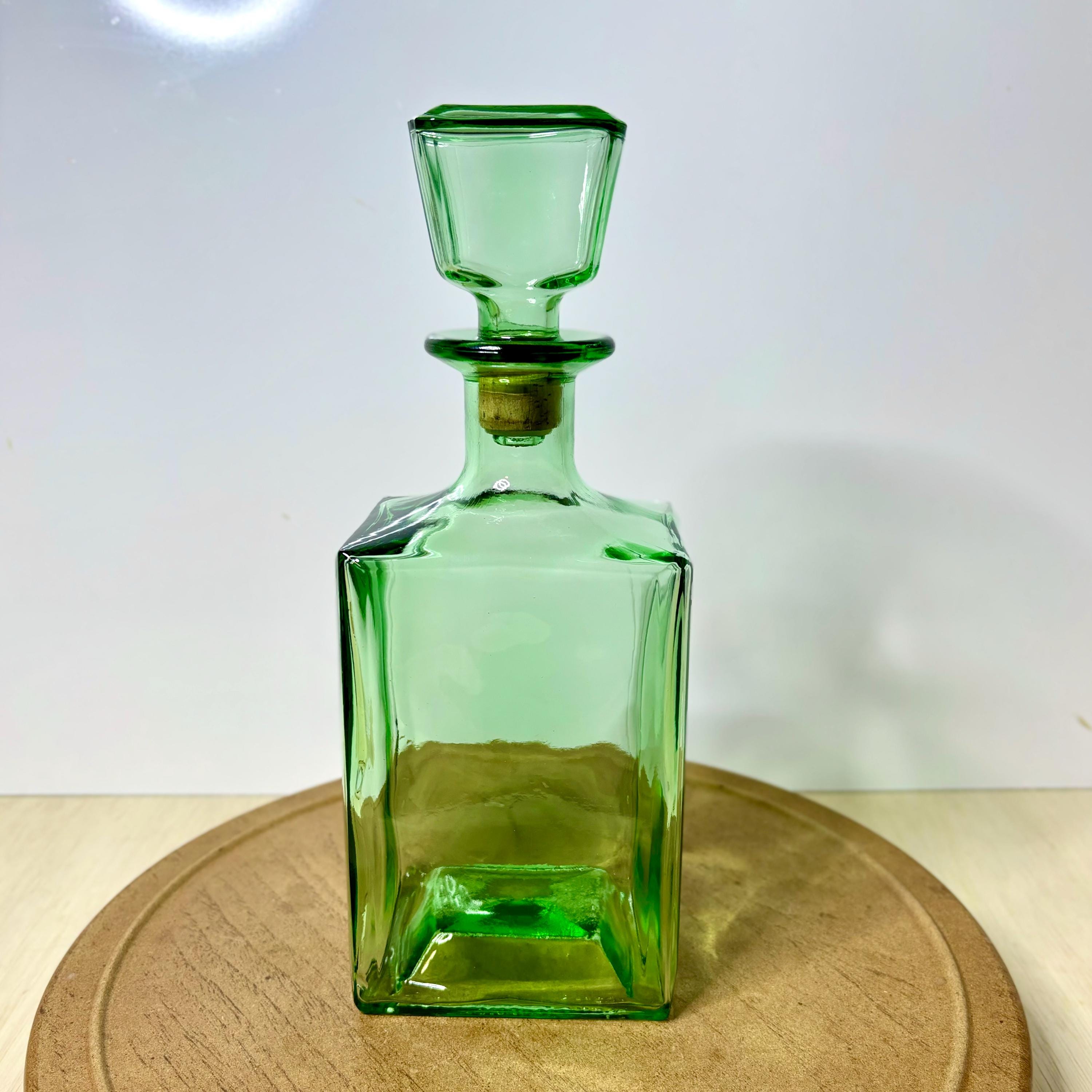 Mid Century Modern Glass Bottle - Etsy