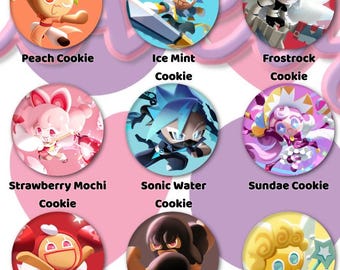 UPDATED Cookie Run TOA Tower of Adventures Pinback Buttons and Keychains