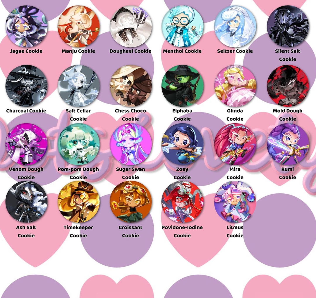 Cookie Run Kingdom CRK ~ Pinback Buttons and Keychains