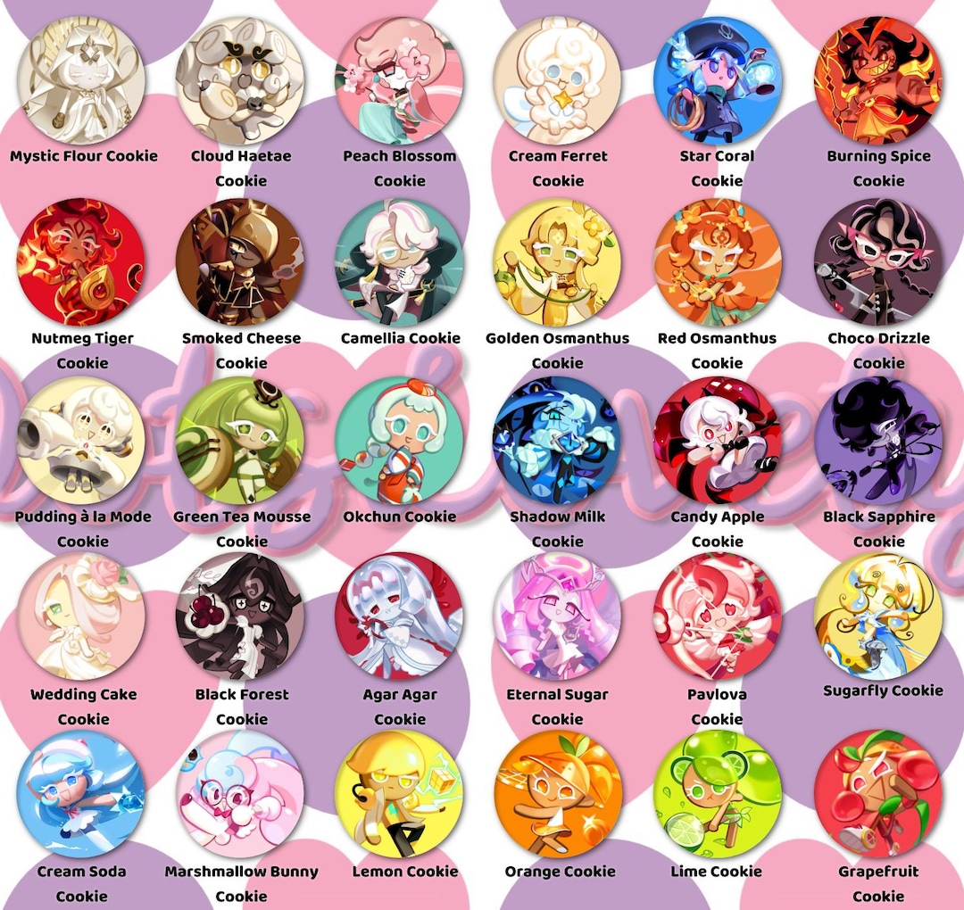 Cookie Run Kingdom CRK ~ Pinback Buttons and Keychains ~ Doughael