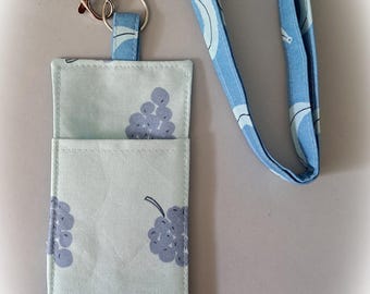 Blueberries and Bananas Eye Glass and Pen Holder with Optional Matching Lanyard