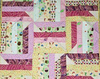 Handmade Vibrant Baby Quilt