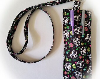 Cat Faces Eye Glass and Pen Holder with Optional Matching Lanyard