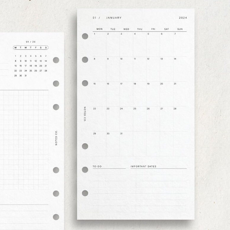 2024 Printable Personal Planner Inserts Monthly Planner Inserts 2024 ...
