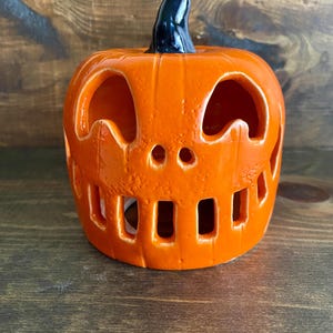 Handmade Ceramic Halloween Pumpkin