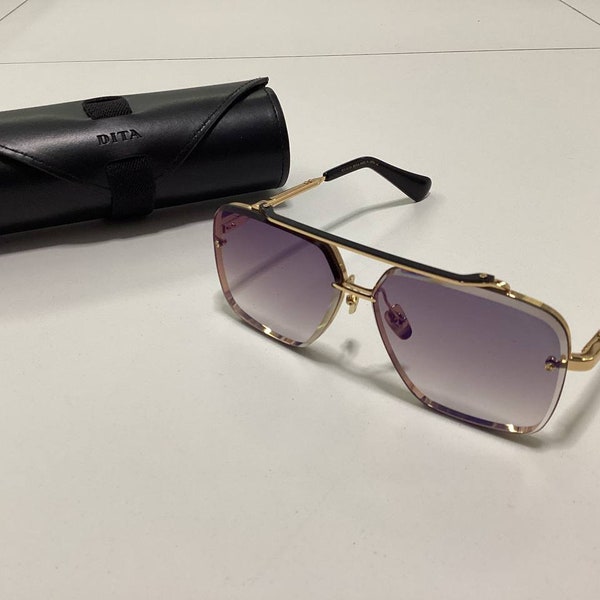 Dita Mach Six Sonnenbrille Brille Retro design gold Titanium