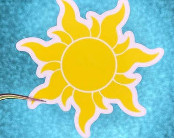 Rapunzel Sun Logo Sticker | Tangled | Waterproof Vinyl Sticker