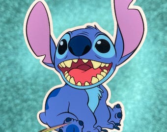 Pegatina de Stitch / Lilo y Stitch / Pegatina de vinilo impermeable
