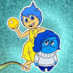 Joy and Sadness Sticker | Inside Out Sticker | Waterproof Vinyl Sticker