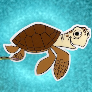 Crush Sticker | Finding Nemo Sticker | Waterproof Vinyl Sticker