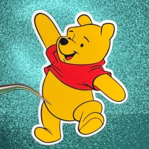 Pooh Waving Sticker | Winnie the Pooh Sticker | Waterproof Vinyl Sticker