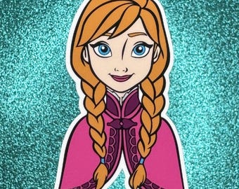 Anna Sticker | Frozen | Waterproof Vinyl Sticker