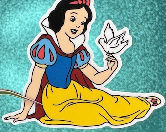Pegatina de Blancanieves / Pegatina de Blancanieves y los siete enanitos / Pegatina de vinilo resistente al agua