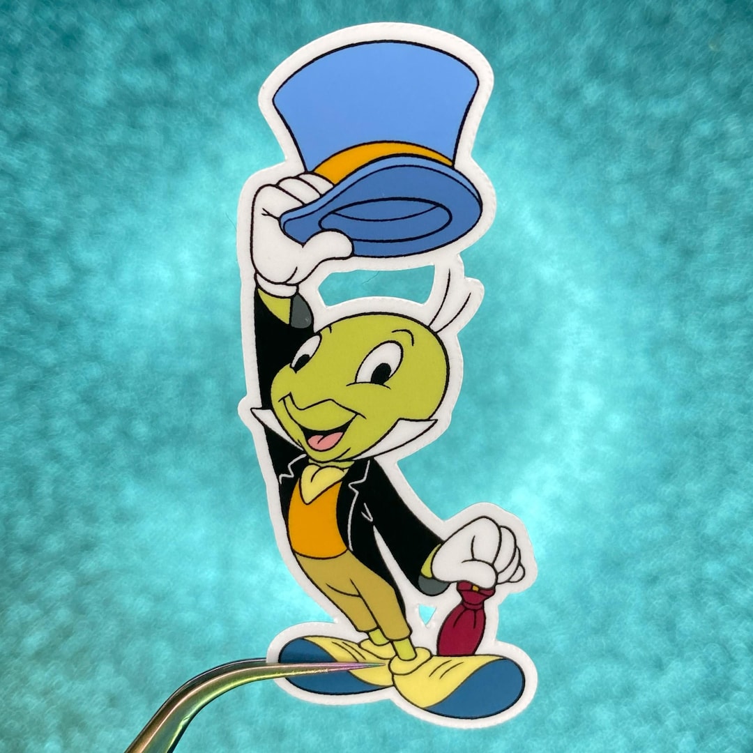 Pinnichio Jr. Sticker Jiminy Cricket Sticker | Pinocchio | Waterproof Vinyl Sticker - Etsy