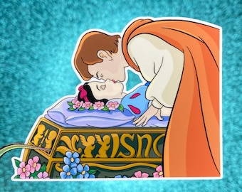 Snow White and Prince Charming Sticker | Waterproof Vinyl Sticker