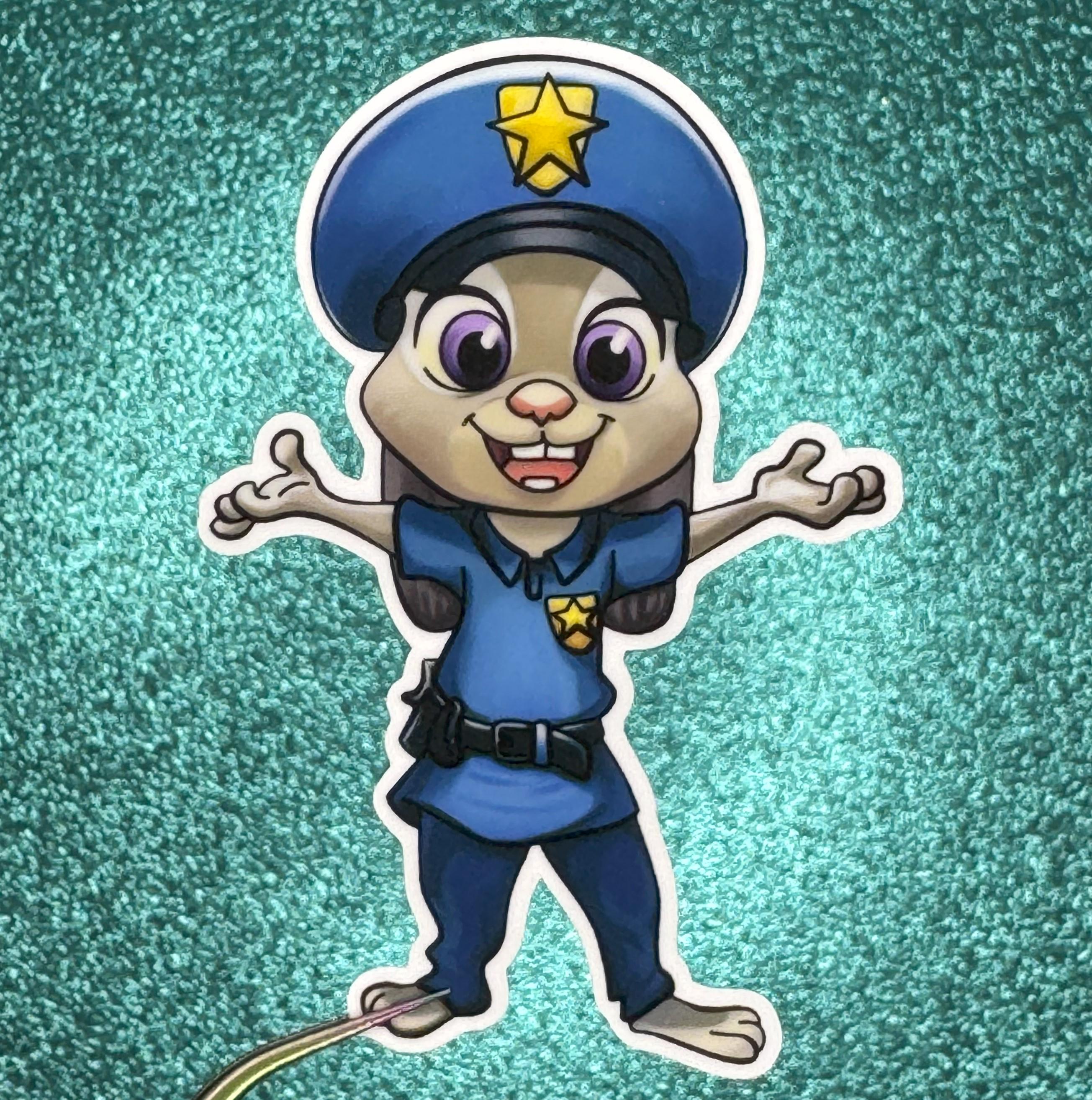 Judy ジュニアスタイル ステッカー#693 Young Judy Hopps Sticker | Zootopia | Waterproof Vinyl Sticker - Etsy