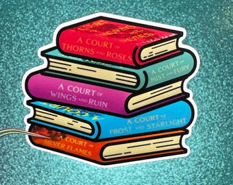 ACOTAR Stacked Books Sticker | ACOTAR Sticker | Waterproof Vinyl Sticker