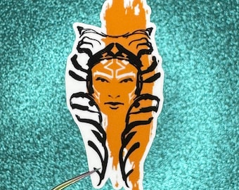 Head of Ahsoka Tano Sticker | Star Wars | Waterproof Vinyl Sticker