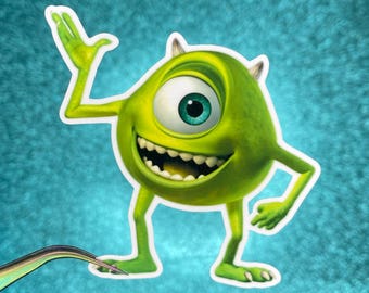Pegatina de Mike Wazowski / Monsters Inc / Pegatina de vinilo impermeable